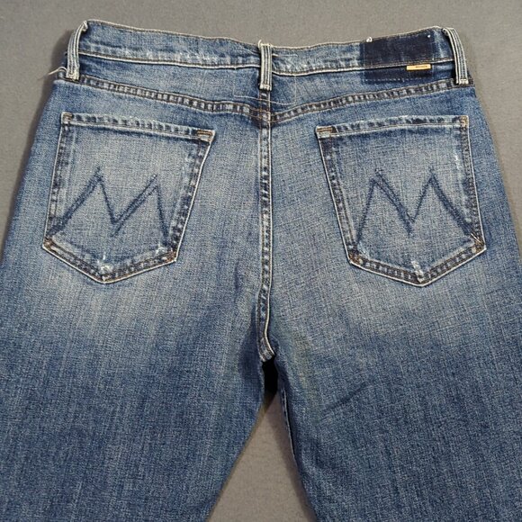 Mother Superior Jeans Womens 33 Blue The Tomcat in Seriously Truce Distressed - Picture 3 of 16